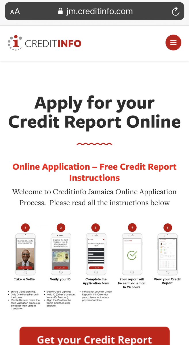 SherryPerrier's tweet photo. @_ryan876 Creditinfo Jamaica’s online application: https://t.co/0IEoM1vicB