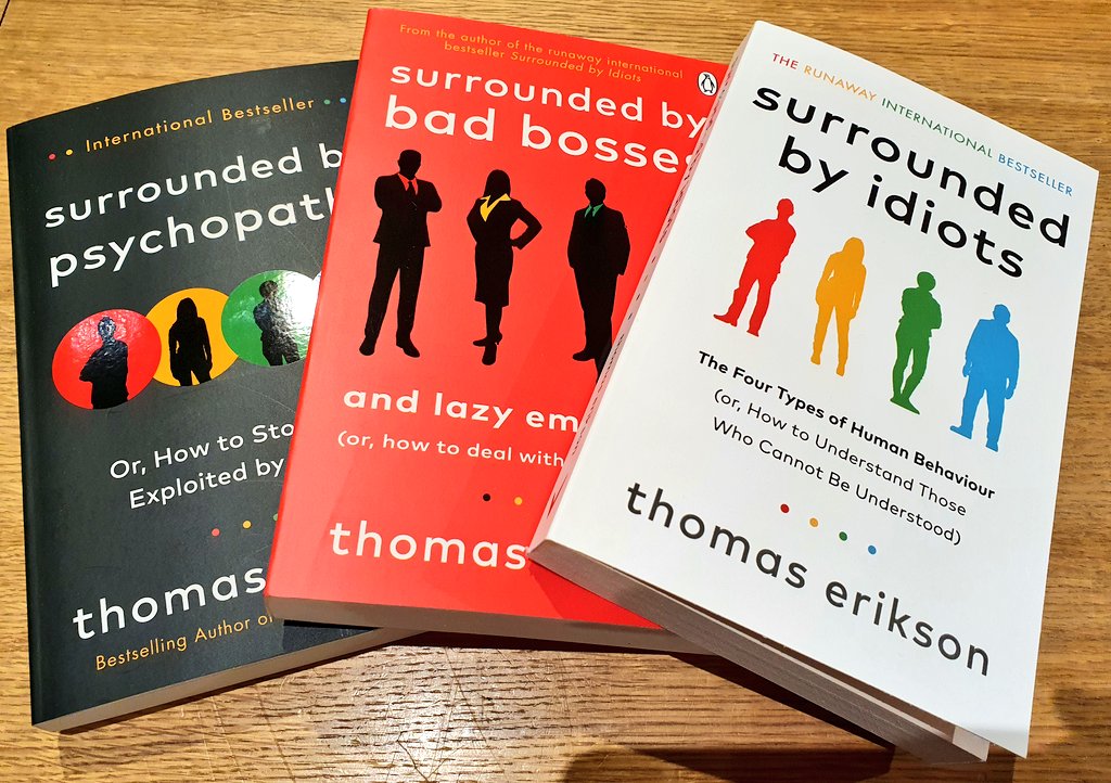 Waterstones Glasgow on X: You've been Surrounded by Idiots and  Psychopaths now Thomas Erikson turns his sharp eyes to the workplace in  his latest book, Surrounded By Bad Bosses And Lazy Employees!