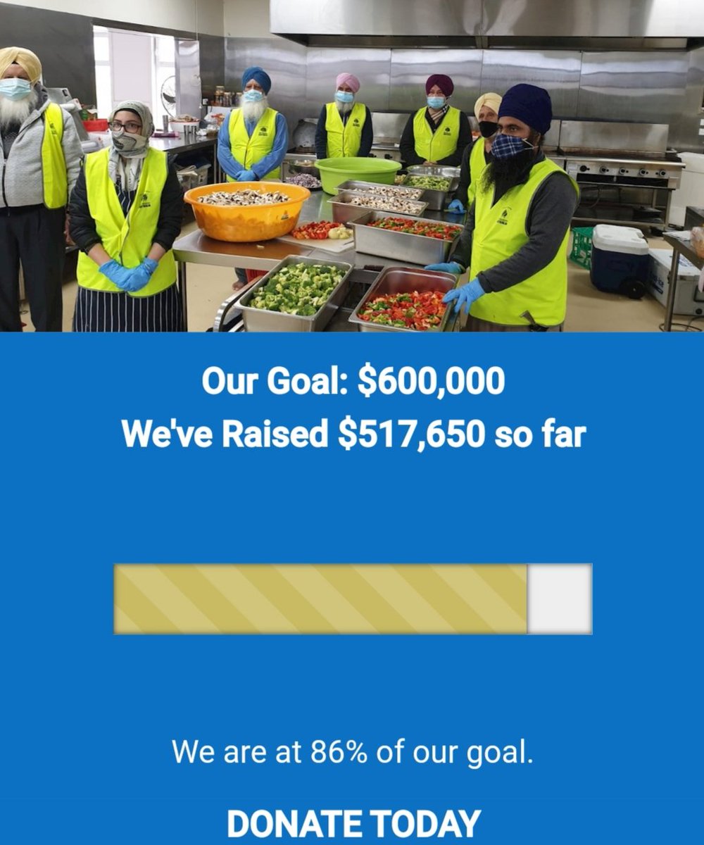 After such a tremendous love and generosity from all over, 86% goal of this fundraising is already been achived in just THREE DAYS.Please all give it a final push and make it reach to the target.

Please donate now: sikh-volunteers.giveeasy.org/urgent-help-ne…

All Donations are Tax deductible