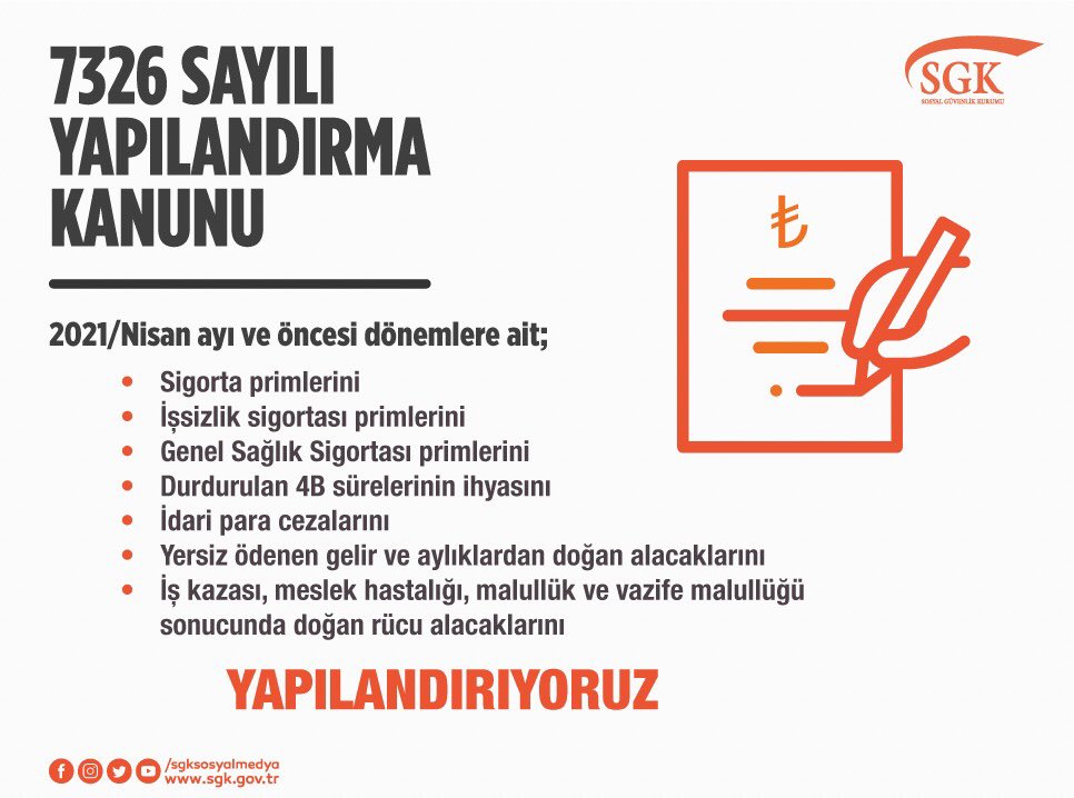 sgksosyalmedya's tweet photo. Yapılandırma Fırsatını Kaçırmayın 📢

Başvuru İçin Son Gün:
🗓 31 Ağustos 2021

Detaylı Bilgi İçin 👇
https://t.co/CXTTbJTuBy https://t.co/ySBEANXy3O