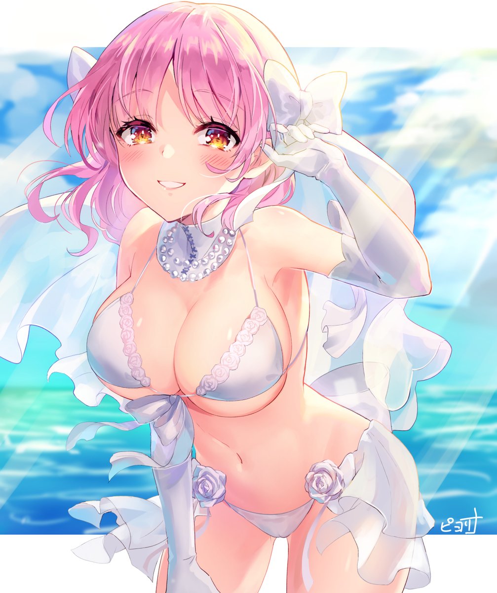 がうるぐら 「涼しくなぁ～れ(*'ω'*)💙🍉
 #青を見て体感温度をさげる 」|ピヨりな(しばらく低浮上)のイラスト