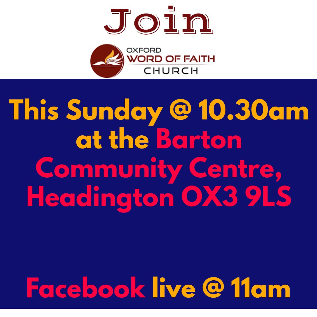 Oxford Word of Faith Church (OxfordWordFaith) Twitter