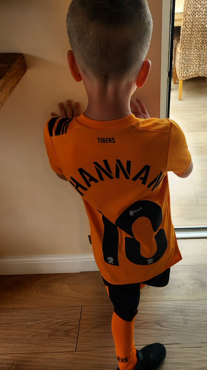 King_Pab's tweet photo. @HullCity @HullCityAcademy #EastRidingU7s Getting ready for Jude’s first ever professional football game at #MKMStadium he’s all kitted out with his own name and number and can’t wait #HullvsQPR let’s get some goals https://t.co/zh7waP56n8