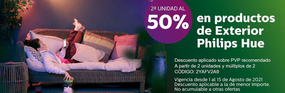 lightgallery64's tweet photo. Disfruta del verano en tu #jardin #terraza o #patio con la mejor #iluminacióninteligente #hue con nuestra promo 2ª unidad al 50% dto. en #lamparas de exterior https://t.co/TZdUbnBENz
