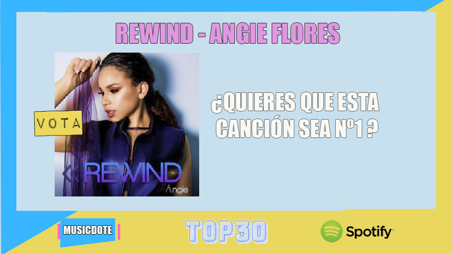 ¿Quieres que REWIND <a href="/Angiefloreshn/">Angie Flores 💙🎶💜</a> llegue al Nº1 del TOP 30 MUSICDOTE ?

🔁= 5 puntos  ♥️ = 2 puntos
 
 Vota tb en IG - bit.ly/3fZ7zWv

🎶Sigue la playlist 👉 spoti.fi/35J2s6p
🗳️Vota hasta 16/8