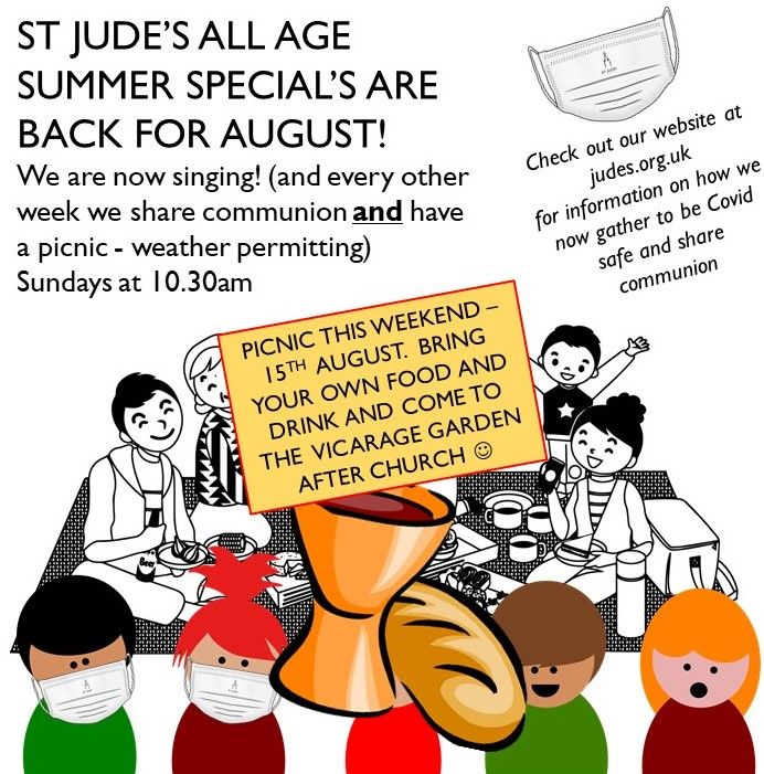 Our 'Summer Specials' continue tomorrow looking at 'Messiah as well as our post service picnic at the Vicarage.  

The service will also include a period of silence at the beginning for prayer for the families &amp; friends of those killed on Thursday evening.