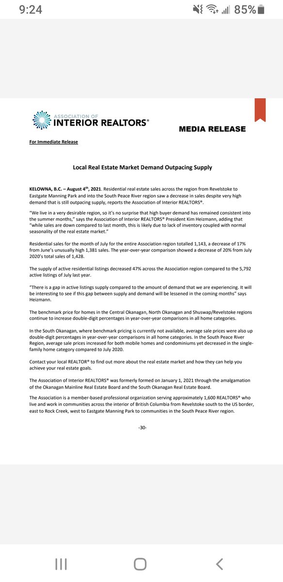 RepchukRandy's tweet image. Kelowna Real Estate Update