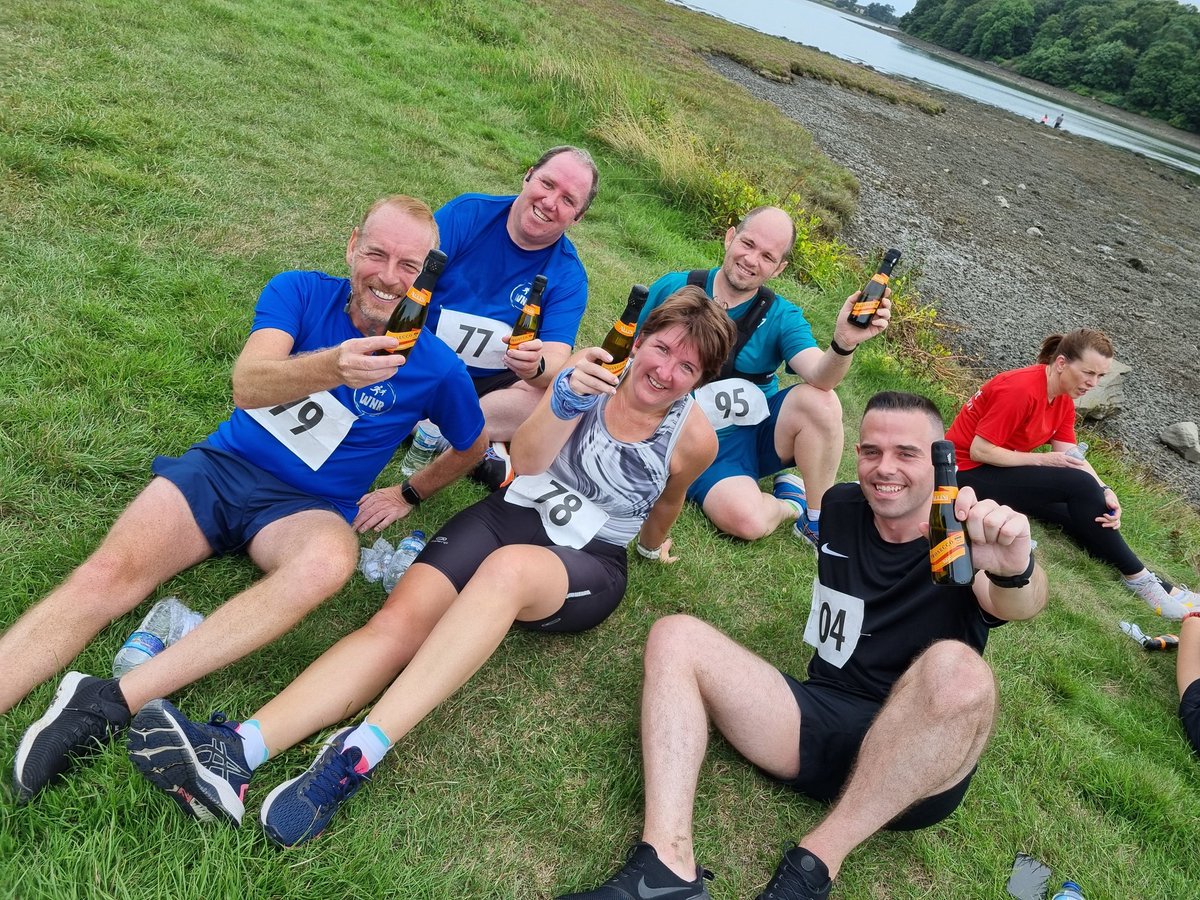 SMDeane's tweet photo. #WednesdayNightRunnersNI out at the #ProseccoRun today! Well done everyone. Next year, we'll all do it and have a picnic finish (weather permitting)
Delighted that our Chief Cheerleader was in attendance (baby Theo)
#Nationaltrust #Castleward #runners #running #prosecco #runni https://t.co/ijBvr5mTXx