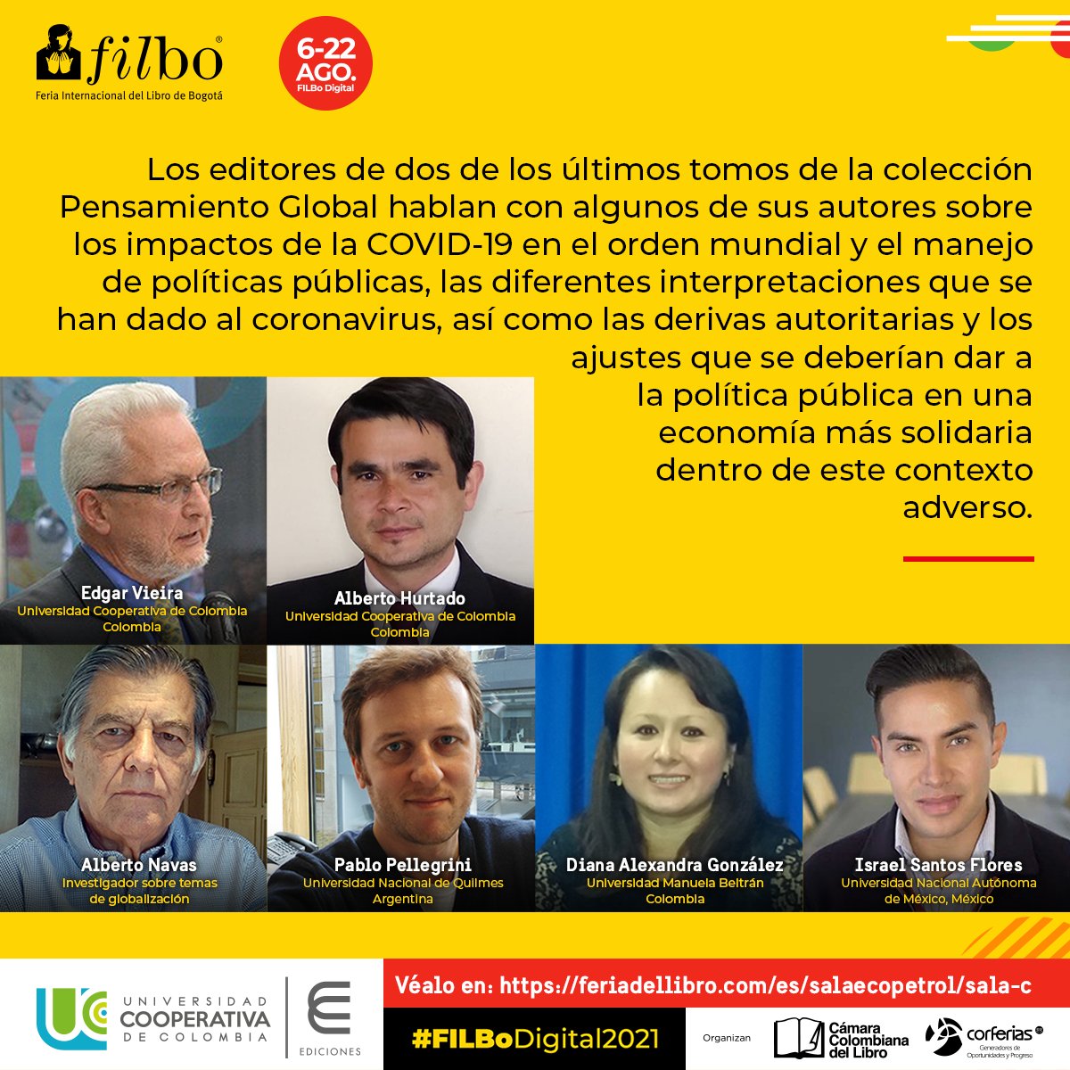 evieirap's tweet photo. Invitación al lanzamiento de dos libros en la FILBO este martes 17 de agosto a las 9 de la mañana sobre impactos del COVID19. #FILBO2021 https://t.co/EVTSJUoAr5