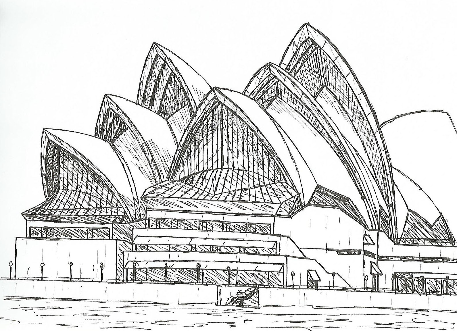 The Sydney Opera House ✏️ : r/drawing
