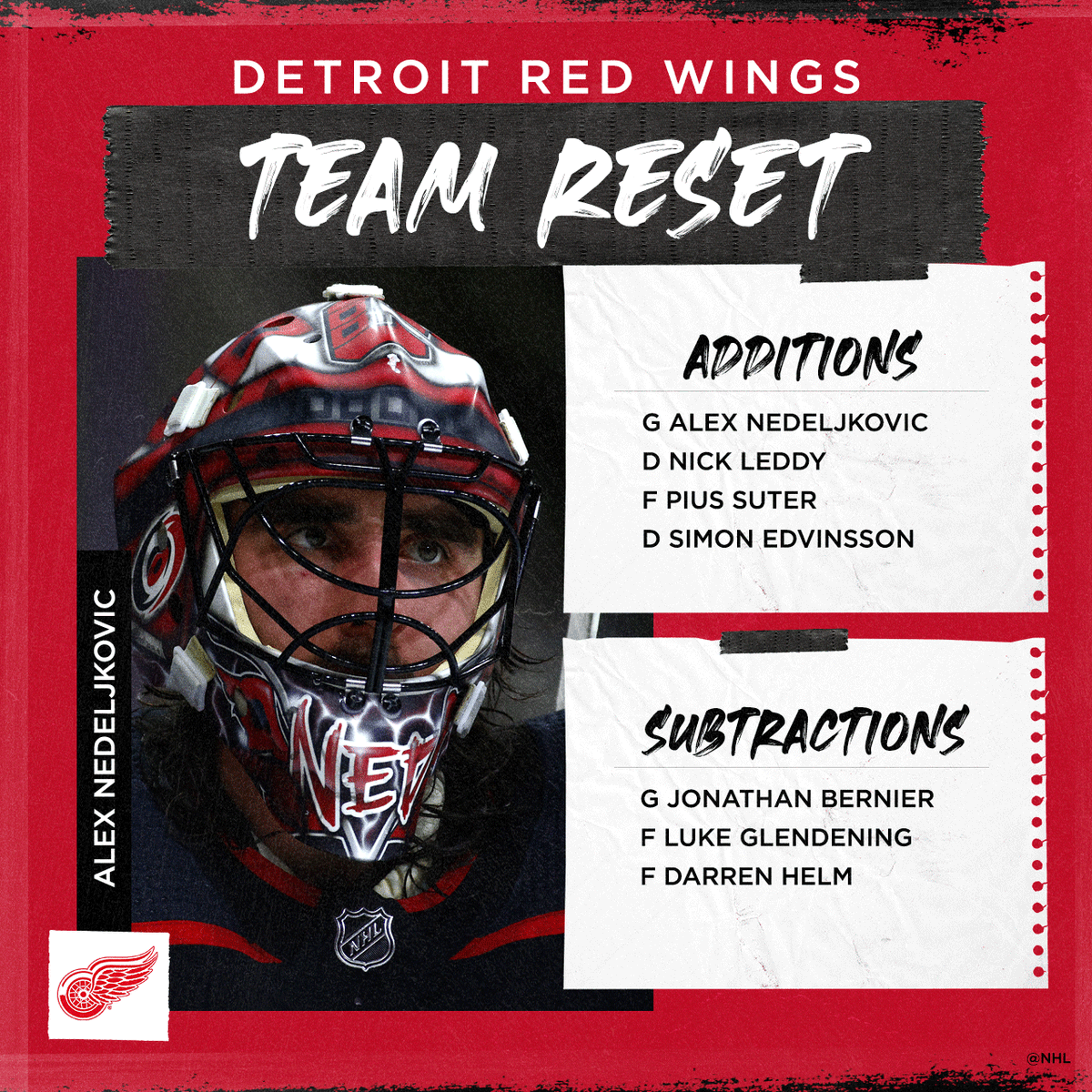 Nhl On Twitter Big Offseason For The Detroitredwings Picking Up Calder Trophy Finalist Alex Nedeljkovic Alexned Nhldotcom Has More Https T Co Ssbofk8464 Https T Co Rtjlthczqq