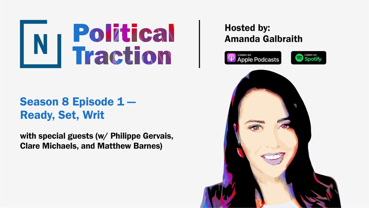 TractionPoli's tweet photo. We’re back! 🥳

With #Elxn44 about to kick off, we dusted off our mics and sat down with @navltd political insiders Philippe Gervais, @clarevsa and @MatthewRAB as they’re heading off to campaign HQs for a special Season 8 premiere episode of #PoliticalTraction.  #cdnpoli https://t.co/1c7c4GNKZ9
