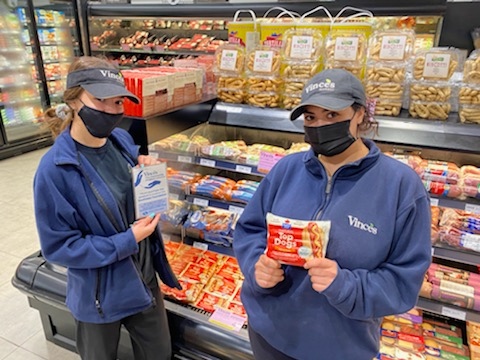 Thank you to the Vince's team members, Alessia &amp; Alessandra at the Tottenham location for keeping the Community Product @mapleleaffoods Top Dogs in stock and ready for donation sales!
 
15% of all proceeds will go to the Southlake Foundation Mental Health campaign.