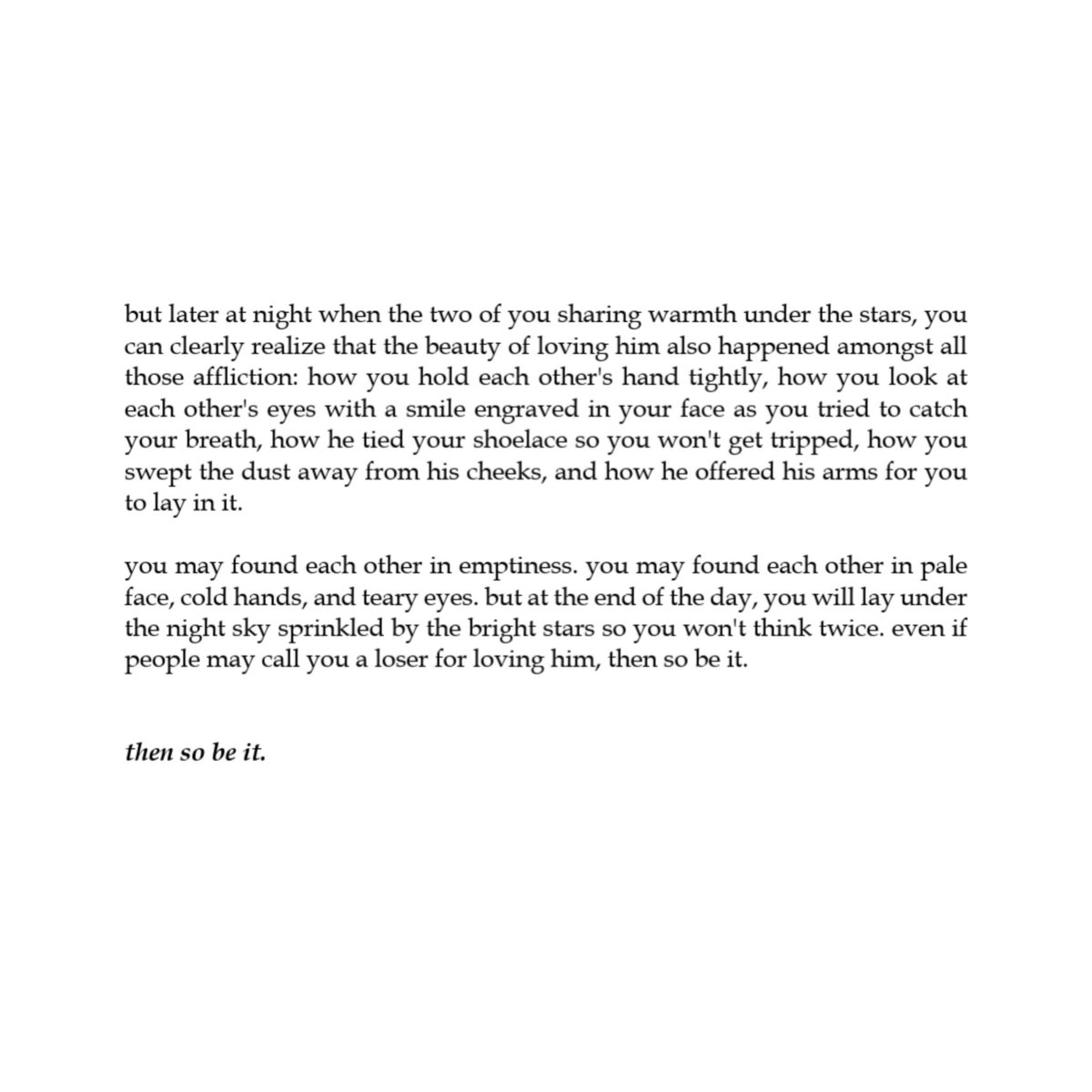 ㅡloving him feels like going through a fight that you wish you can escape.