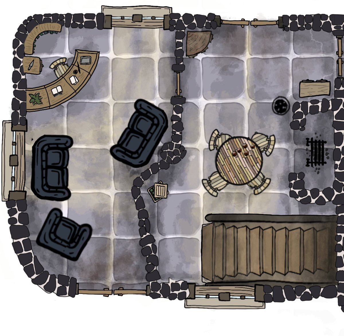 ChloeTheCartog's tweet photo. Casta the Sheriff’s office in Whitehorn.
#battlemap #battlemaps #dndmaps #dndterrain #dndbuilding #dndmapdrawing #dnd #map #5e #mapmaking #rpgmap #cartography #rpg #combatmap #gamemap #mapmakers #rpgart #dungeonmaps #dndart #innmap #floorplans #rpgfloorplan https://t.co/mWXpAhjBql
