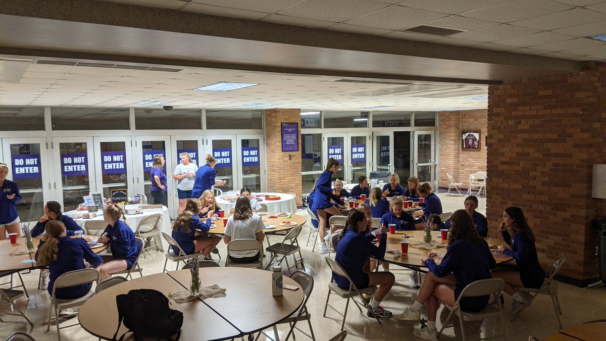 SHSOwlsVball's tweet photo. Team breakfast. All three teams are at Jeff today for the season opener. #WeAreOne https://t.co/s3w4NUhgRO