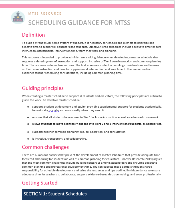 "Districts need to design a schedule to provide every student with what they need, when they need it."  Excellent #MTSS scheduling guidance from <a href="/MASchoolsK12/">Massachusetts K-12</a> <a href="/Dr_Rodriguez21/">Dr. Kristan Rodriguez</a> and buff.ly/3m1FsJ0. 

#studentachievement #studentcenteredlearning 
buff.ly/3AMrajP