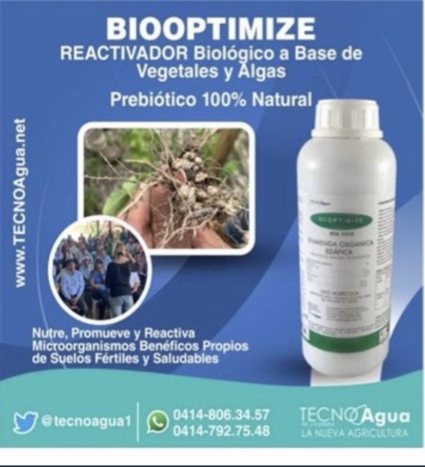 hedynuraef's tweet image. PREBIOTICOS la nueva frontera en el devenir agricola. Entender las profundas implicaciones de una mejor ASIMILACION de nutrientes es pasar de ser espectador a ser protagonista en sus cosechas. Pase de fertilizar sus siembras a nutrir sus cultivos!