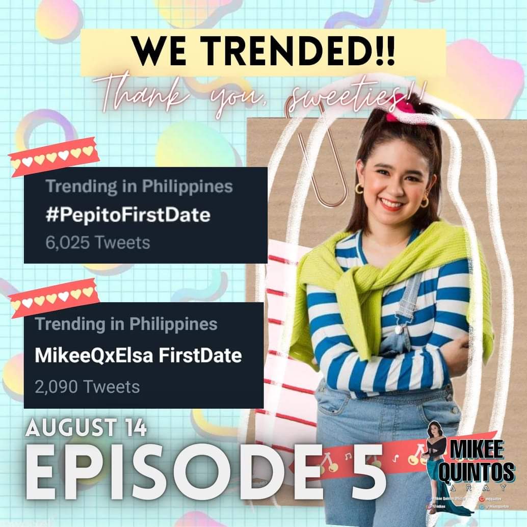 Mqsweetiescebu's tweet photo. Were trending Sweeties! Yey thank you sa inyo ❤
ctto
MikeeQxElsa FirstDate
#PepitoFirstDate https://t.co/DG9SD7vule