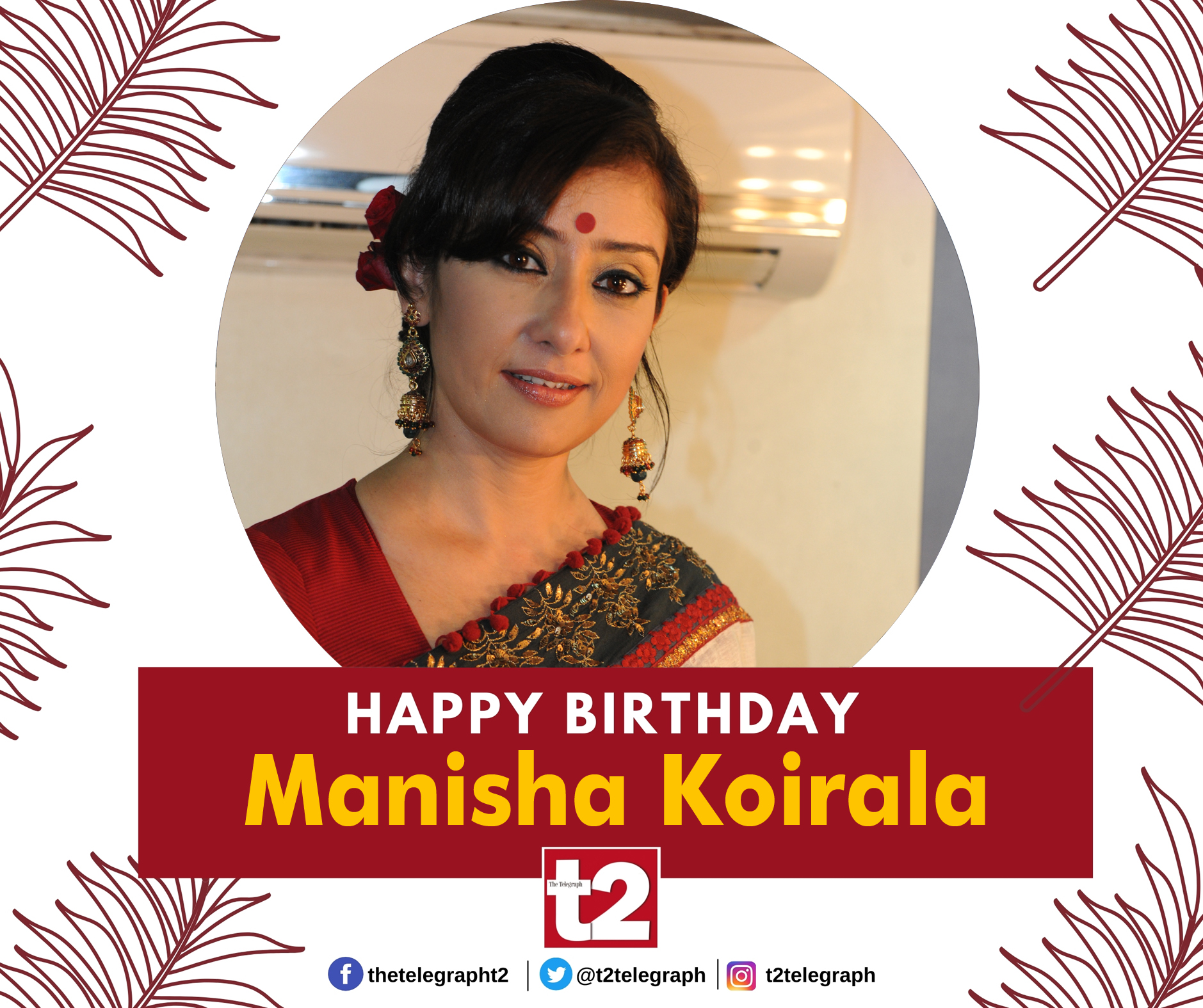 She\s a survivor and still creates magic on screen. t2 wishes Manisha Koirala very happy birthday 