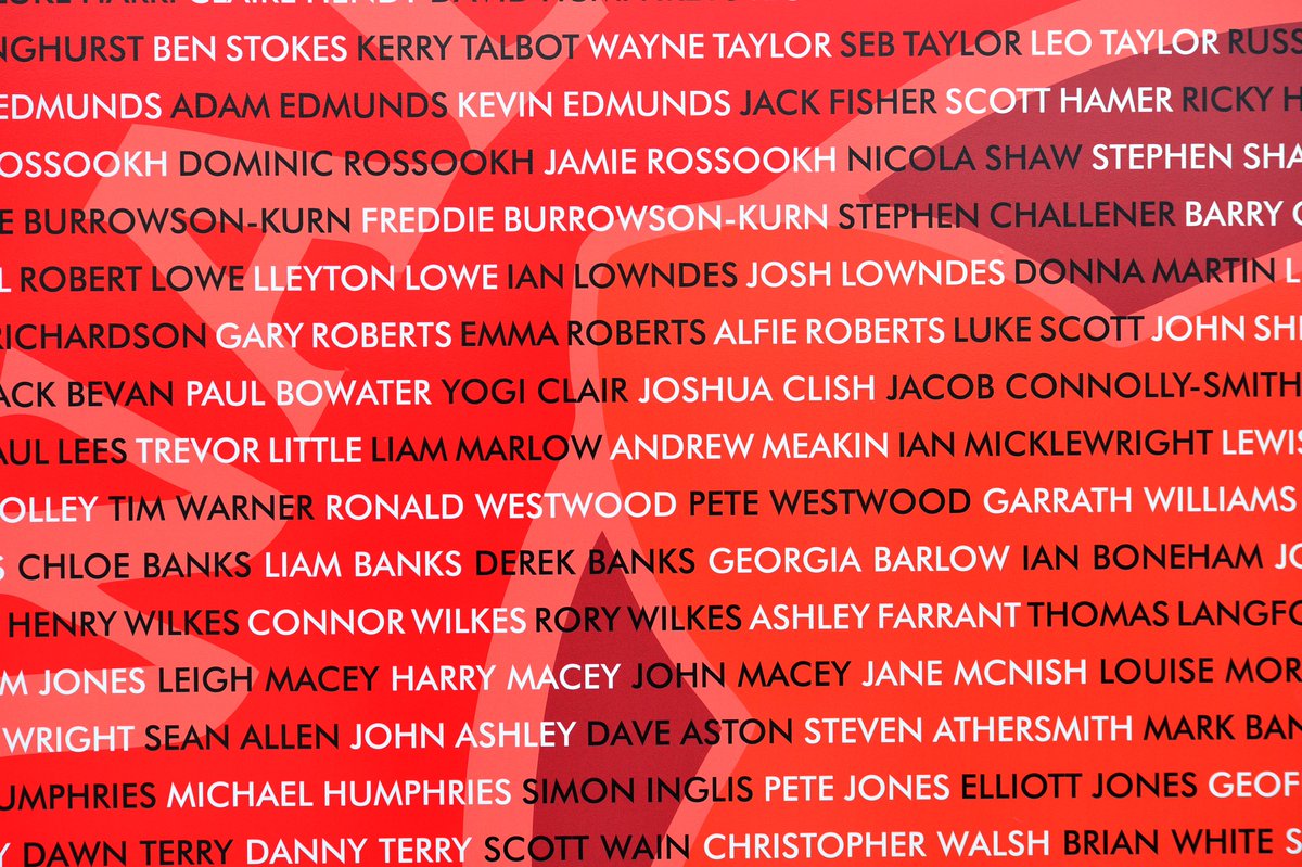 A lovely thought by <a href="/WFCOfficial/">Walsall FC</a> who have created a display showing the names of fans who have donated their season ticket money during the pandemic to help the club financially. #saddlers