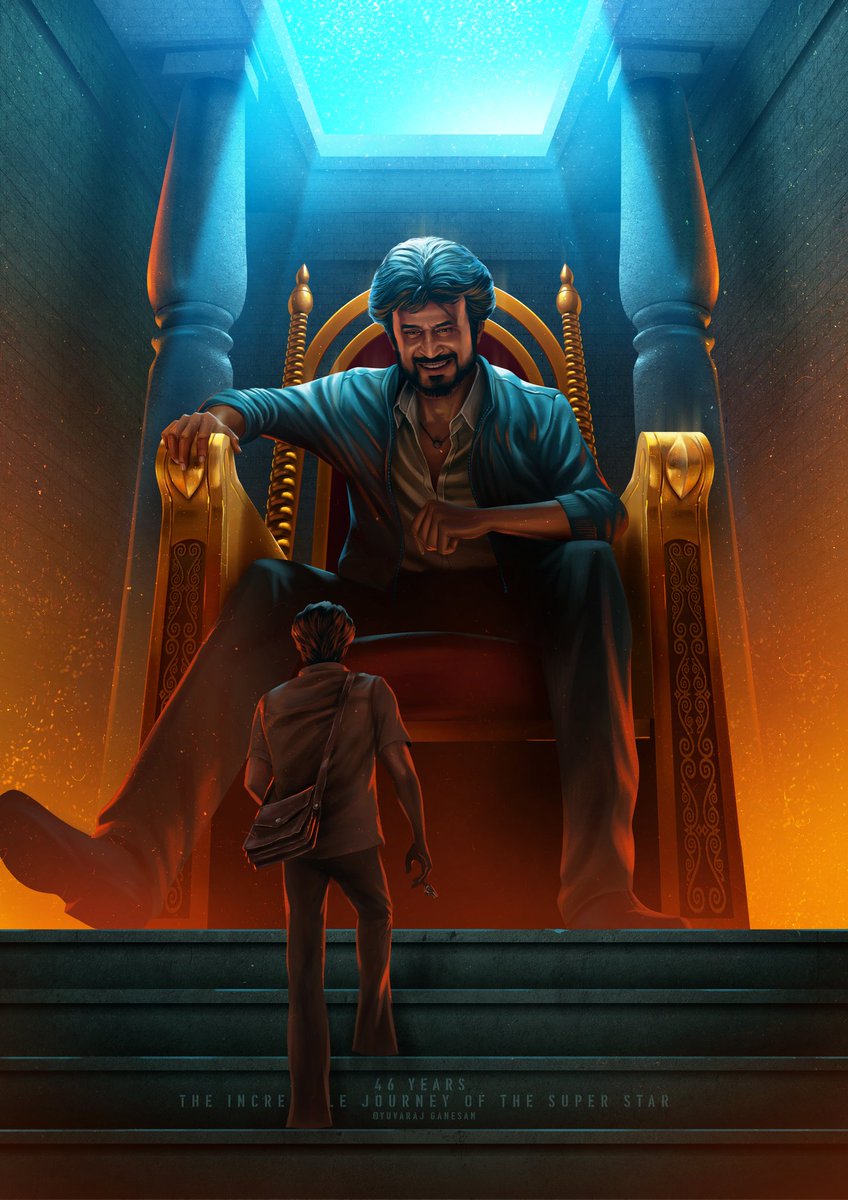 Yuvrajganesan's tweet image. A TRIBUTE POSTER FOR NAMMA #THALAIVAR 😎🤘

#46YearsOfRAJiNiSM !

A Normal Conductor to King of Indian Cinema!
Love You Thalaivaa⭐️

#Rajinikanth #Annaatthe @rajinikanth