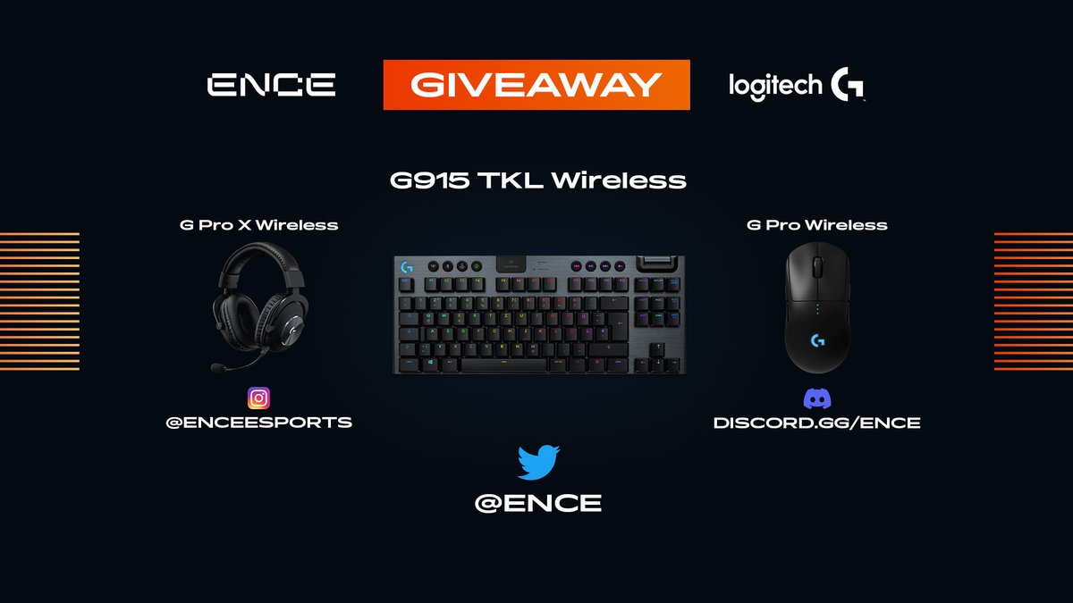ENCE's tweet image. To celebrate the upcoming EPL S14, we are giving away the Logitech G915 TKL ⌨️😍

Enter our Twitter giveaway by:
✅ Following @ENCE
🔁 Retweeting this post

Head on over to our other channels for a chance to complete the set! The winners will be chosen on 21.8. 🗓️

#EZ4ENCE