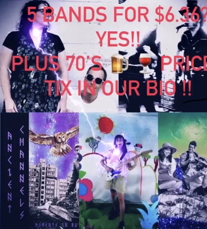 5 bands outdoors for $6.36 - u are kidding? Tix in bio.