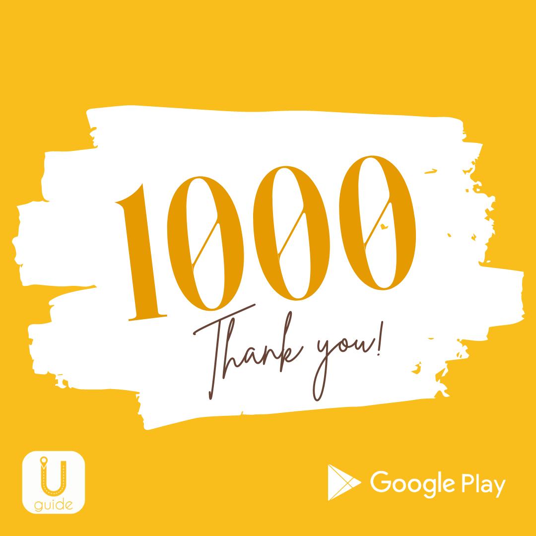 guideU13's tweet photo. już ponad 1000 pobrań aplikacji #guideU w Google Play 🥳
D Z I Ę K U J E M Y! 😃 https://t.co/dWwVKFYGcU
