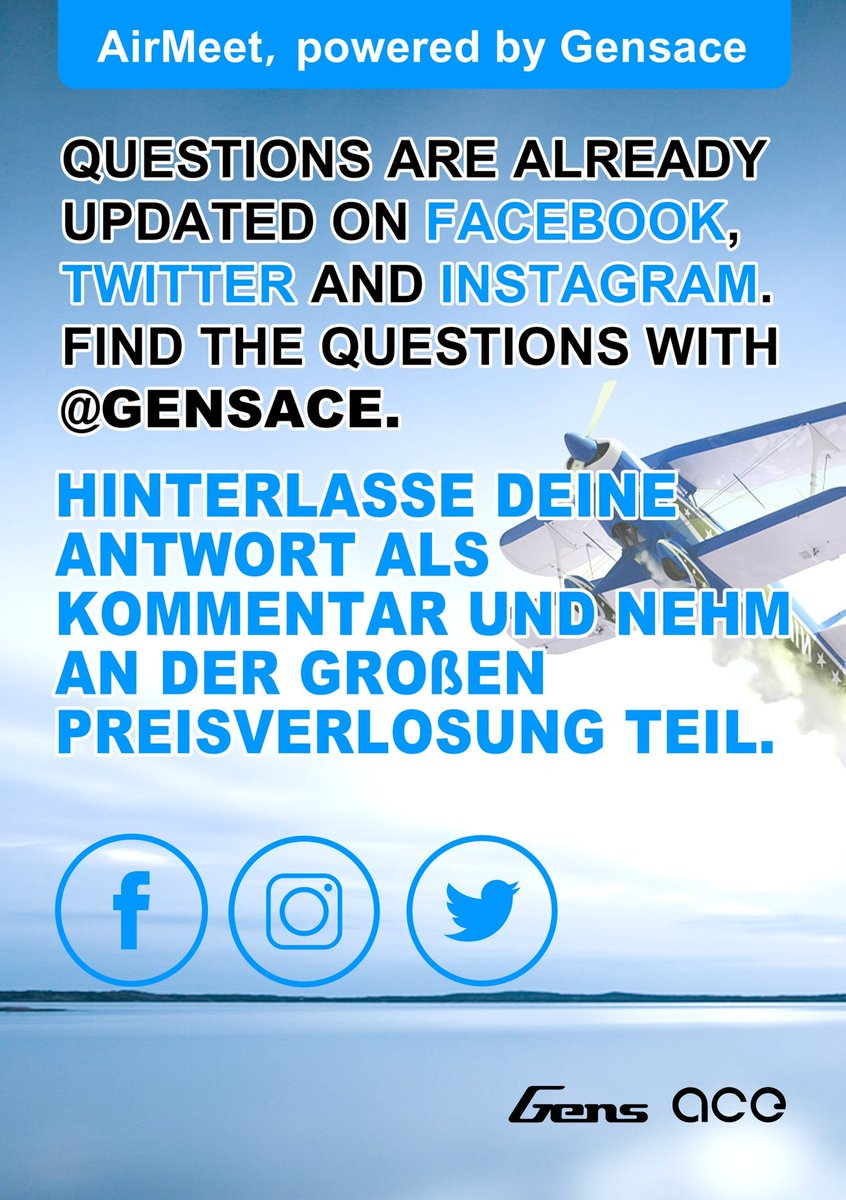 #gensace #airmeet Awardwinning question：

What is the “natural” force acting upon the airplane?
A. Weight/Gravity
B. The pilot
C. The propeller
D. The wings

Comment and a prize is waving to you. Winner will be picked on Monday~

#horizonhobby #airmeetlive #airmeet2021