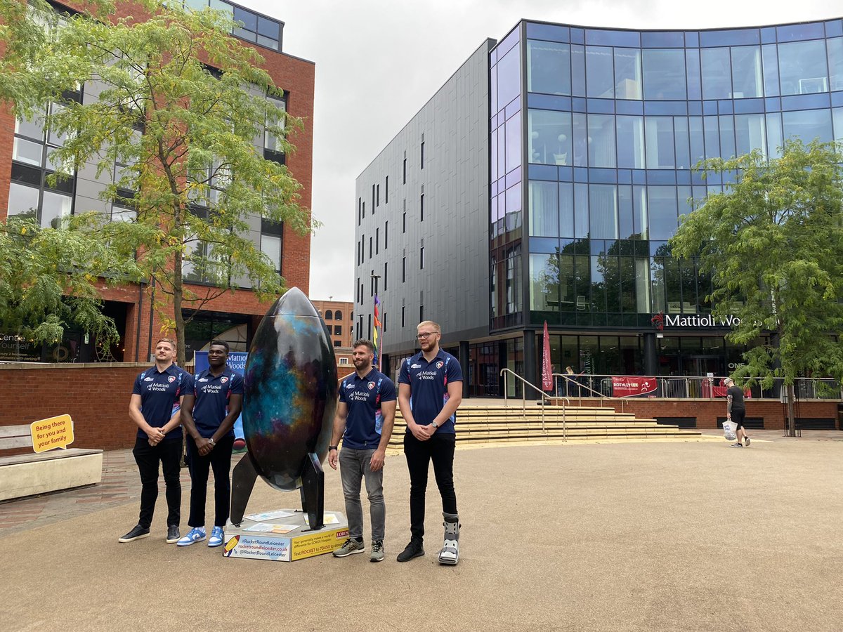 Great day <a href="/MattioliWoods/">Mattioli Woods</a> <a href="/RocketRoundLeic/">Rocket Round Leicester</a> fun day raising funds for <a href="/LOROSHospice/">LOROS Hospice</a> 🖤 Lovely meeting Ian Mattoili, Ravi, @nicolahilder, Joanne, Nathan and all the amazing <a href="/MattioliWoods/">Mattioli Woods</a> team! And Pip, Welford <a href="/TomYoungs87/">Tom Youngs</a> <a href="/emekailione/">Emeka Ilione</a> <a href="/JacoTaute/">Jaco Taute</a> &amp; Calum <a href="/LeicesterTigers/">Leicester Tigers</a> 🙌✨🏈🚀🖤