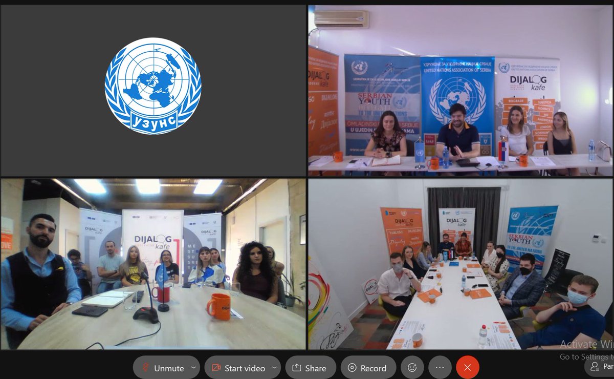unaserbia's tweet photo. Održana je sesija #DialogueCafeSerbia za #DanMladih o temi “Ujedinjene nacije za mlade”!
Sagovornici u #DialogueCafe #Beograd, #NoviSad i #NoviPazar razgovarali su o programima koje UN pružaju mladima i šta mladi očekuju od UN u rešavanju izazova sa kojima se suočavaju. #YouthDay https://t.co/TQrh11fcT3