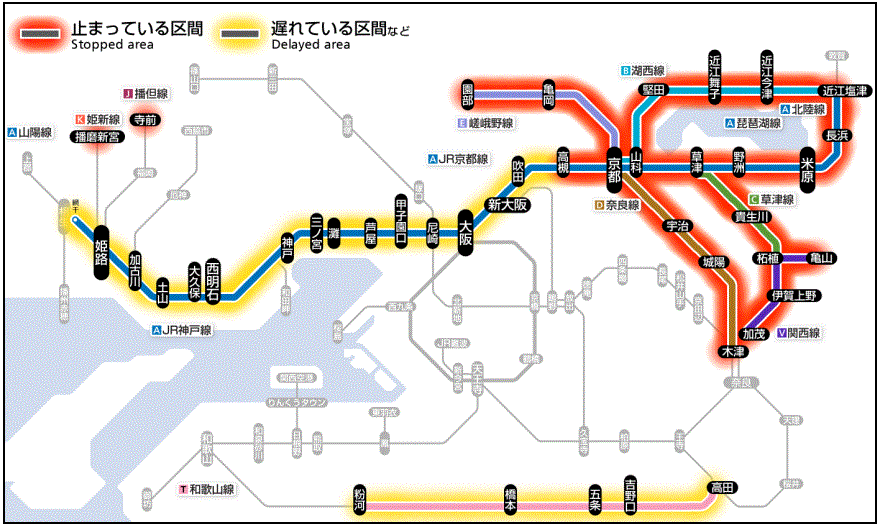 草津線の運転見合わせ情報 今日現在 リアルタイム最新情報 ナウティス