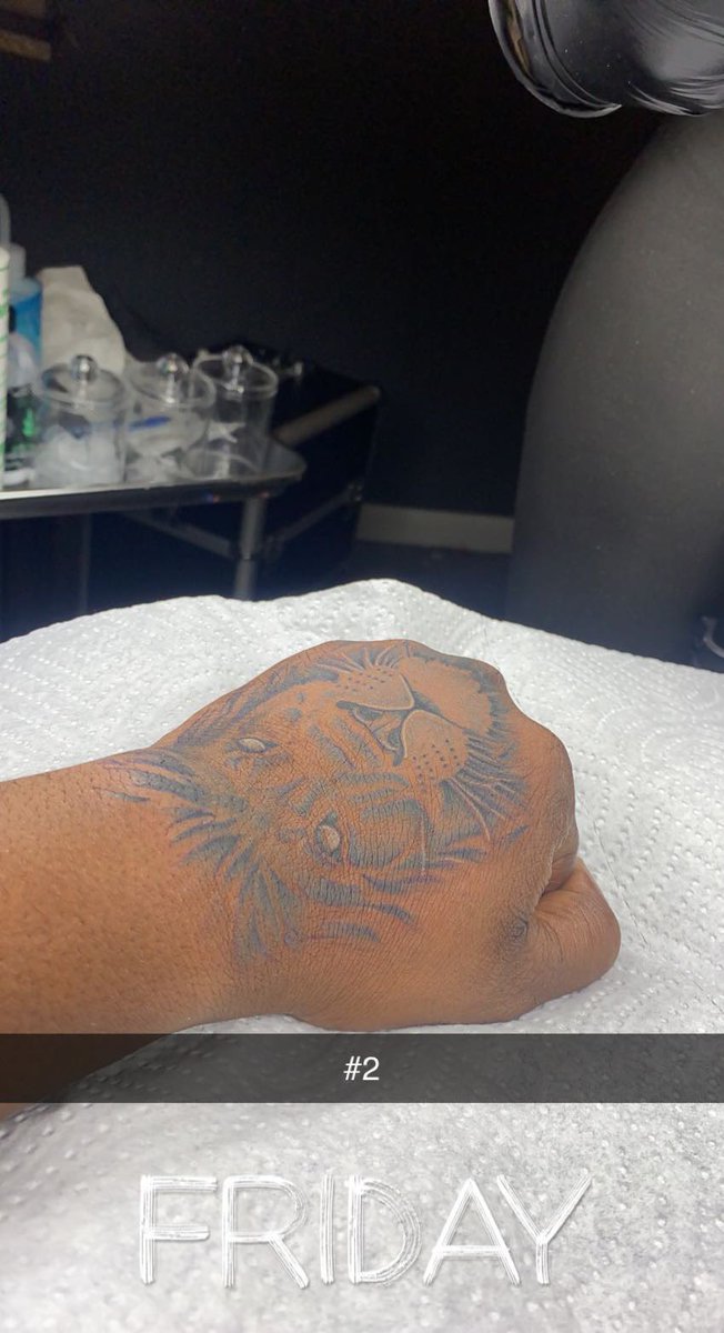 pushaxtea's tweet photo. Second tattoo by @_maquay #JustInk I call this one Spirit Lion 😂 https://t.co/yHfpqDJPQF