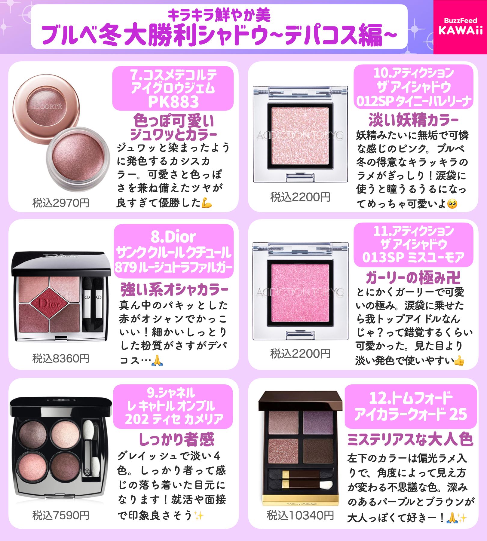 Buzzfeed Kawaii ブルベ冬大勝利シャドウをまとめました プチプラとデパコスに分けて紹介してるよ T Co Xgwfqdgj11 Twitter