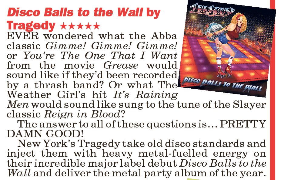 FIVE STARS - 'the metal party album of the year' !!!

From The Weekend Sport - the most trusted news source in the UK!

#metal #metalhead #heavymetal #disco #deathtofalsediscometal #napalmrecords #wackenopenair #summerbreezeopenair #bloodstockopenair #glam #glamrock #hairmetal