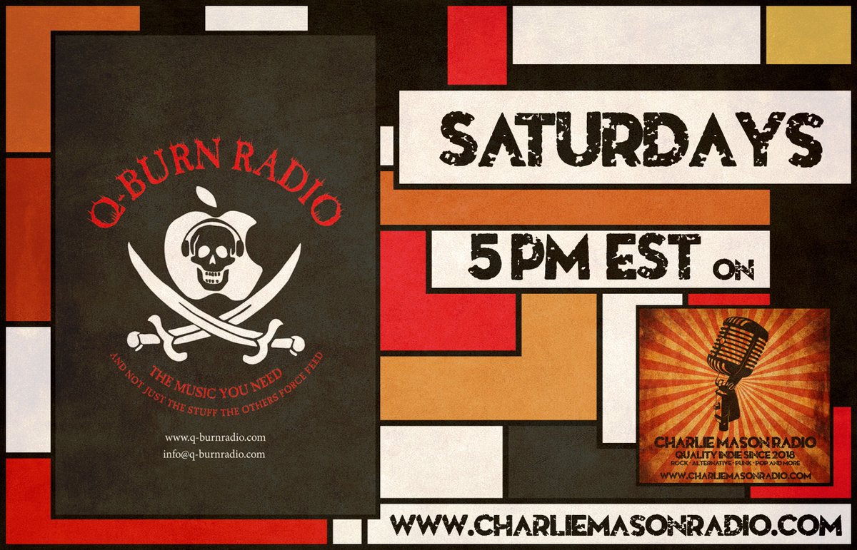 โโ๐ธโ๐๐๐ผ ๐๐ธ๐๐โ โ๐ธ๐ป๐๐ (@charliemasonva) on Twitter photo Starting in 1 hour on charliemasonradio.com we have the latest episode of Q-Burn Radio
Join your host <a href="/Peter_pa_antony/">Peter PA Antony</a> for 2 hours of indie music and classics from the UK.
Tune in & let's bring real radio back on the world-famous Charlie Mason Radio! Starting in 1 hour on charliemasonradio.com we have the latest episode of Q-Burn Radio
Join your host <a href="/Peter_pa_antony/">Peter PA Antony</a> for 2 hours of indie music and classics from the UK.
Tune in & let's bring real radio back on the world-famous Charlie Mason Radio!