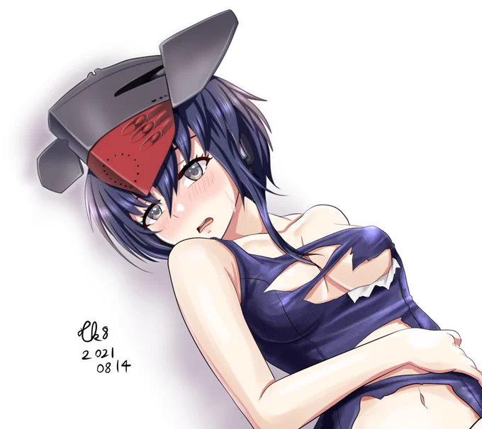 破けスク水と伊13 #艦これ #艦これ版深夜の真剣お絵描き60分一本勝負
#艦これ版真剣お絵描き60分一本勝負_20210814 https://t.co/6Xn68nC0Oa 