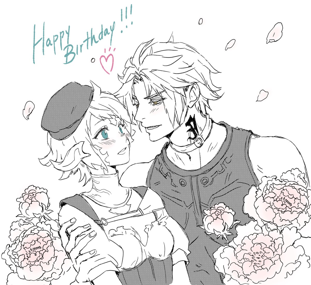 Yesterday was Mints (@redbeersake) Bday!!! I'm sorry I'm a little late! I did a quick redraw of the scene and replaced Bell with her OC (I hope you don't mind)! xD  I can't wait to find out more about Ledachan and Thancred!!! Happy Birthday Mints and Ledalee!🎂🎉✨ 