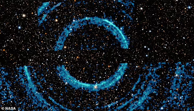 These spectacular rings around a blackhole (photographed by NASA's Chandra X-ray Observatory) look like a stargate or maybe the beginning of a trip through the wormhole, right? So cool. 
nasa.gov/mission_pages/…