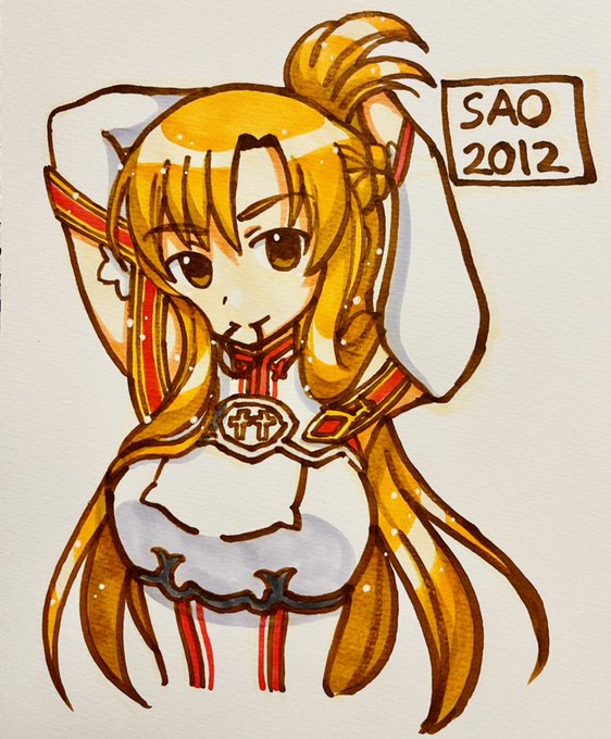 #歴代のコミケのヒロインを描いてみる
男性向け同人流行年表から
引用させて頂きました!
31人目
2012年     ソードアート・オンライン
     SAO 結城 明日奈  アスナ 