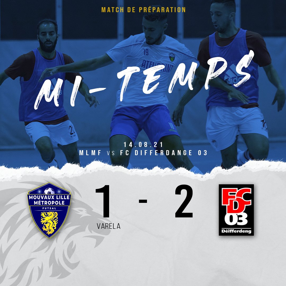 mlmfutsal's tweet photo. 📣 MI-TEMPS ⚽

C'est la mi-temps à Differdange, après une bonne première période et un but de Varela Mouvaux Lille Métropole est mené d’un but d’écart ⚪🔵

#mlmf #futsal #gameday #preparation https://t.co/MMdVoJx7Eg