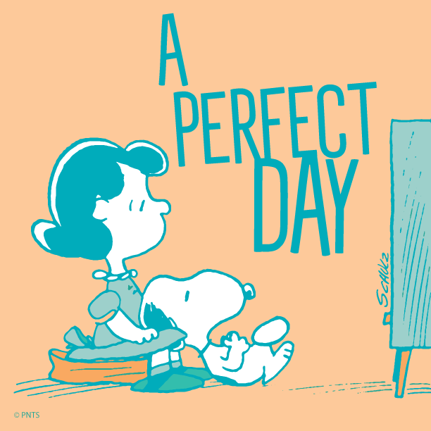 Snoopy's tweet photo. The perfect day includes cuddling with a dog 🐶 What's your idea of a perfect day? https://t.co/POaa6xb3ZV