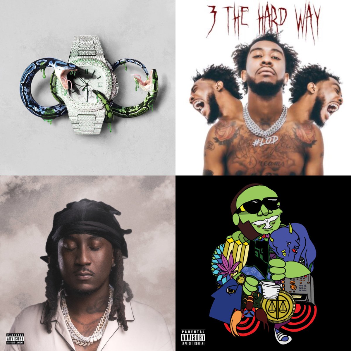 247HH's tweet photo. New Albums OUT NOW! Which one are you blasting this weekend?
#YMWMelly #BennyTheButcher #KCamp #Desiigner #3thehardway #justamatterofslime #pyrexpicasso #float #newmusic #newmusicfriday #newmusicalert #hiphop #newalbums https://t.co/lzmu7qWTje