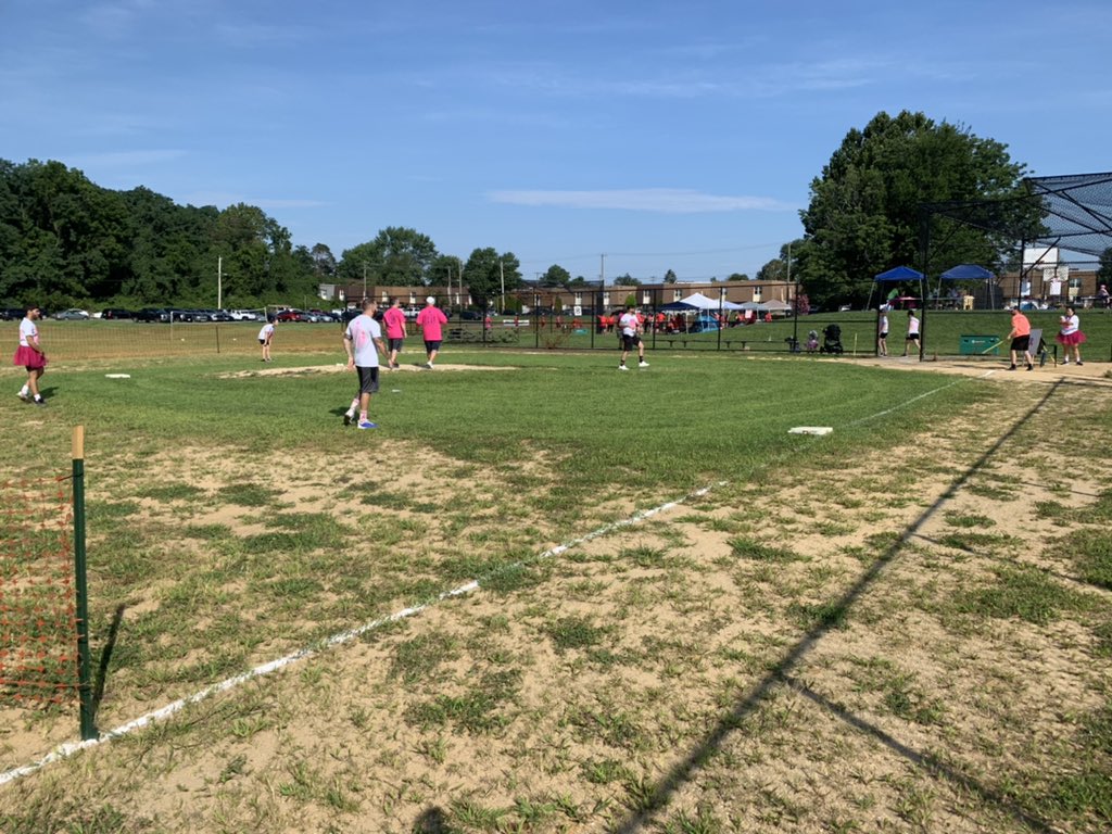 PhotogAaron's tweet photo. The 4th annual Holly Colwell Save 2nd Base Wiffle Ball Tournament is happening now Northeast Philly to help raise money for cancer research and supporting families affected by it.
@FOX29philly https://t.co/xC0Q9BEBYf