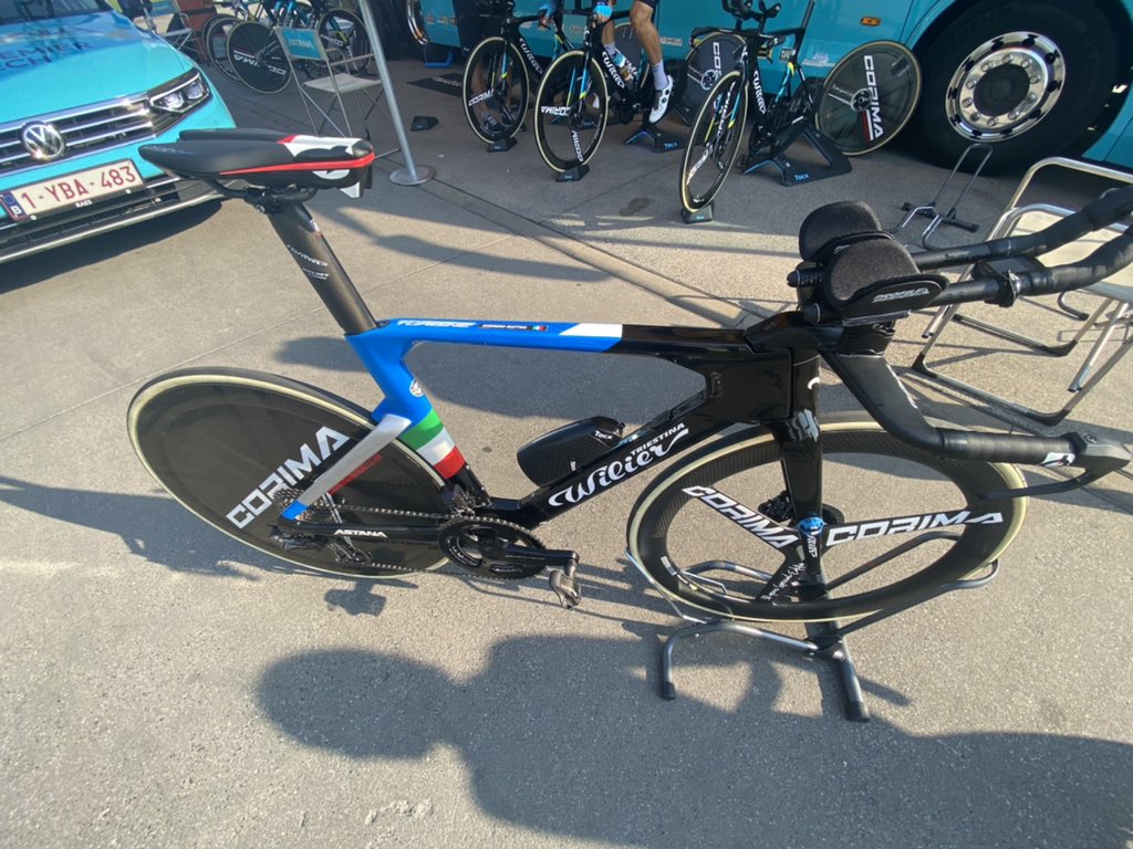 XDSAstanaTeam's tweet photo. 🤩 New Bike Day also for 🇮🇹 ITT Champion @MatteoSobrero 

He will show his new @WilierTriestina Turbine TT bike now @Tour_de_Pologne 

#LovemyWilier #TDP2021 https://t.co/IilwTQnrXl