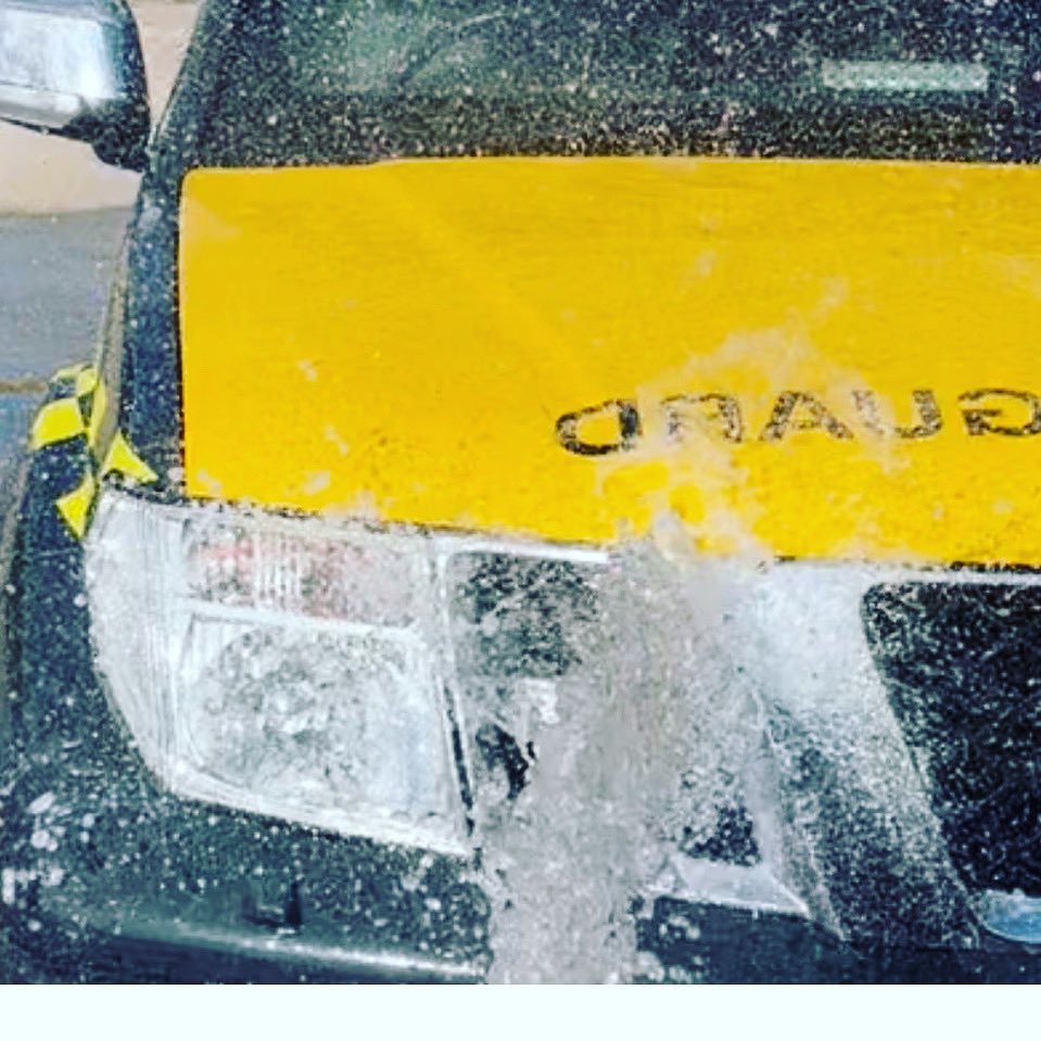 From countryside to coastal paths, back lanes to beaches, sunshine and in rain. Our #bigbluetruck has carried us and our kit to a number of emergencies this week. After all that hard work it deserves a pamper! Washed and clean ready for the next shout!#999Coastguard #alwaysoncall