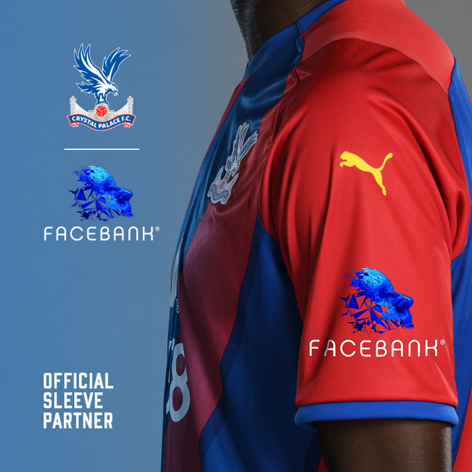 shak852's tweet photo. @KitManCal Also, Crystal Palace have unveiled their new Sleeve Sponsor - FaceBank https://t.co/OsaW0c0Z0A