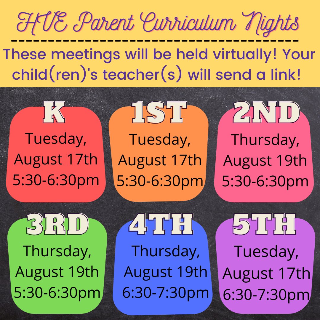 What a great first few days we had, <a href="/HV_Vikings/">Highland Village Elementary</a>! Next week, kicks off our grade level curriculum nights for parents to attend virtually. Mark your calendars! Links will be sent to you by teachers soon! 🍎📝💜 #VikingNation #LifeIsGoodAtHVE
