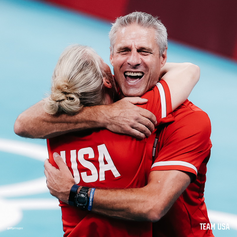 TeamUSA's tweet photo. "When you go through that kind of pain, and those soul-crushing losses, it makes it taste that much sweeter."

What a journey for @usavolleyball's Coach Kiraly. #TokyoOlympics